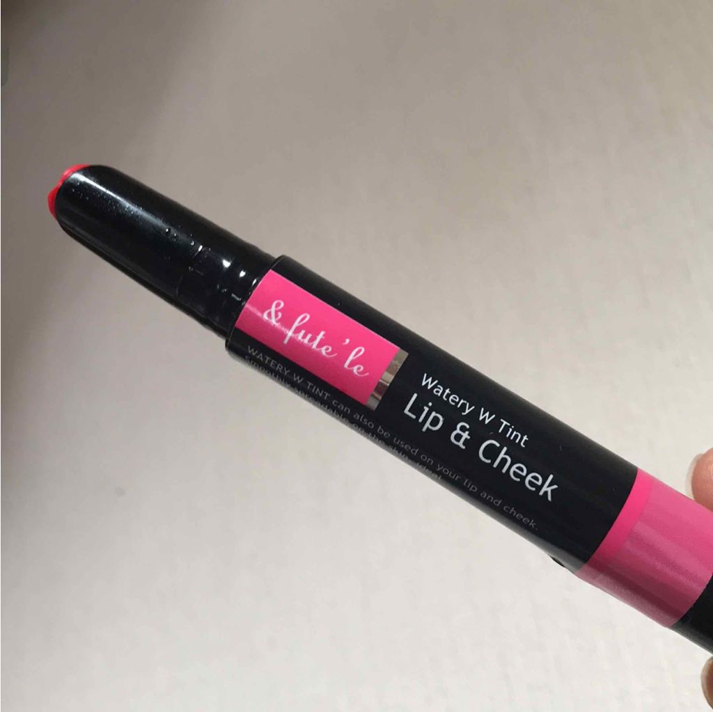 ウォータリー Wティント リップ&チーク/&fute'le/口紅を使ったクチコミ(1枚目)