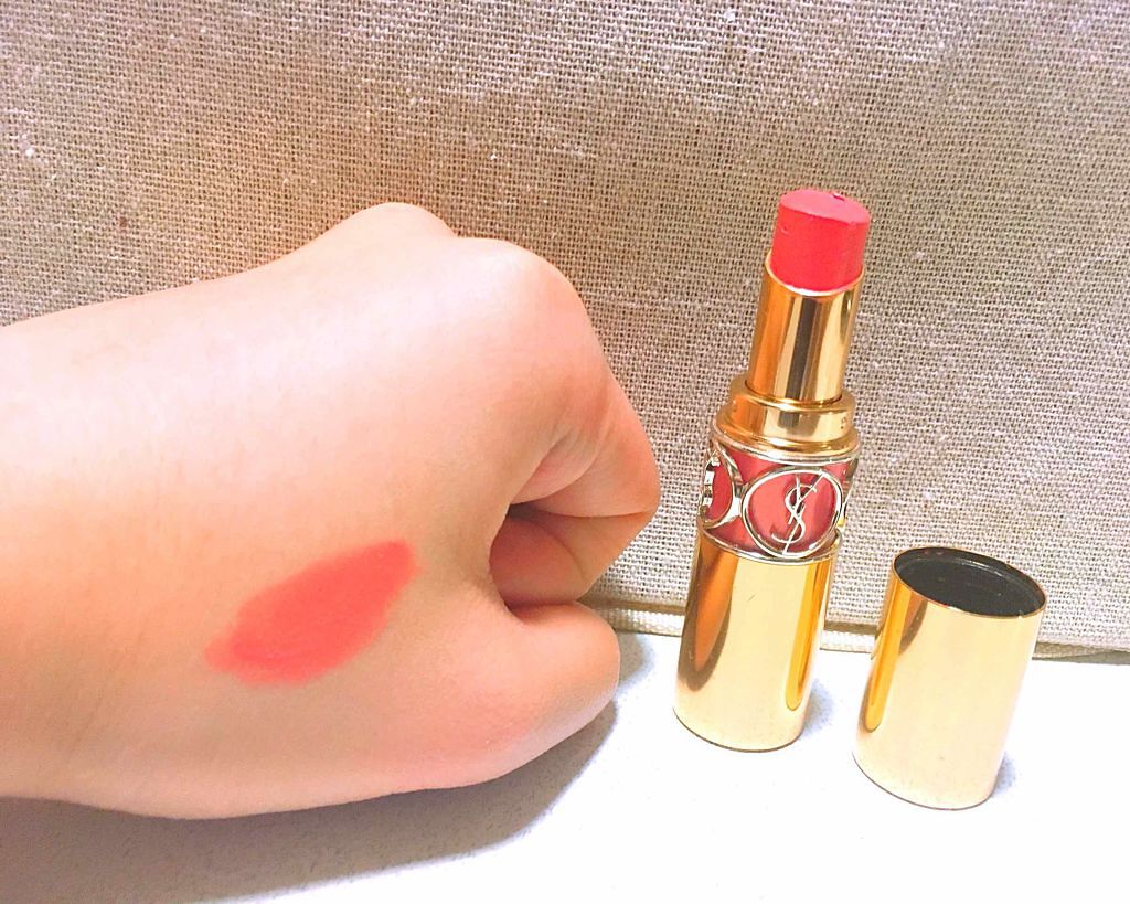 ルージュ ヴォリュプテ シャイン/YVES SAINT LAURENT BEAUTE/口紅を使ったクチコミ（2枚目）