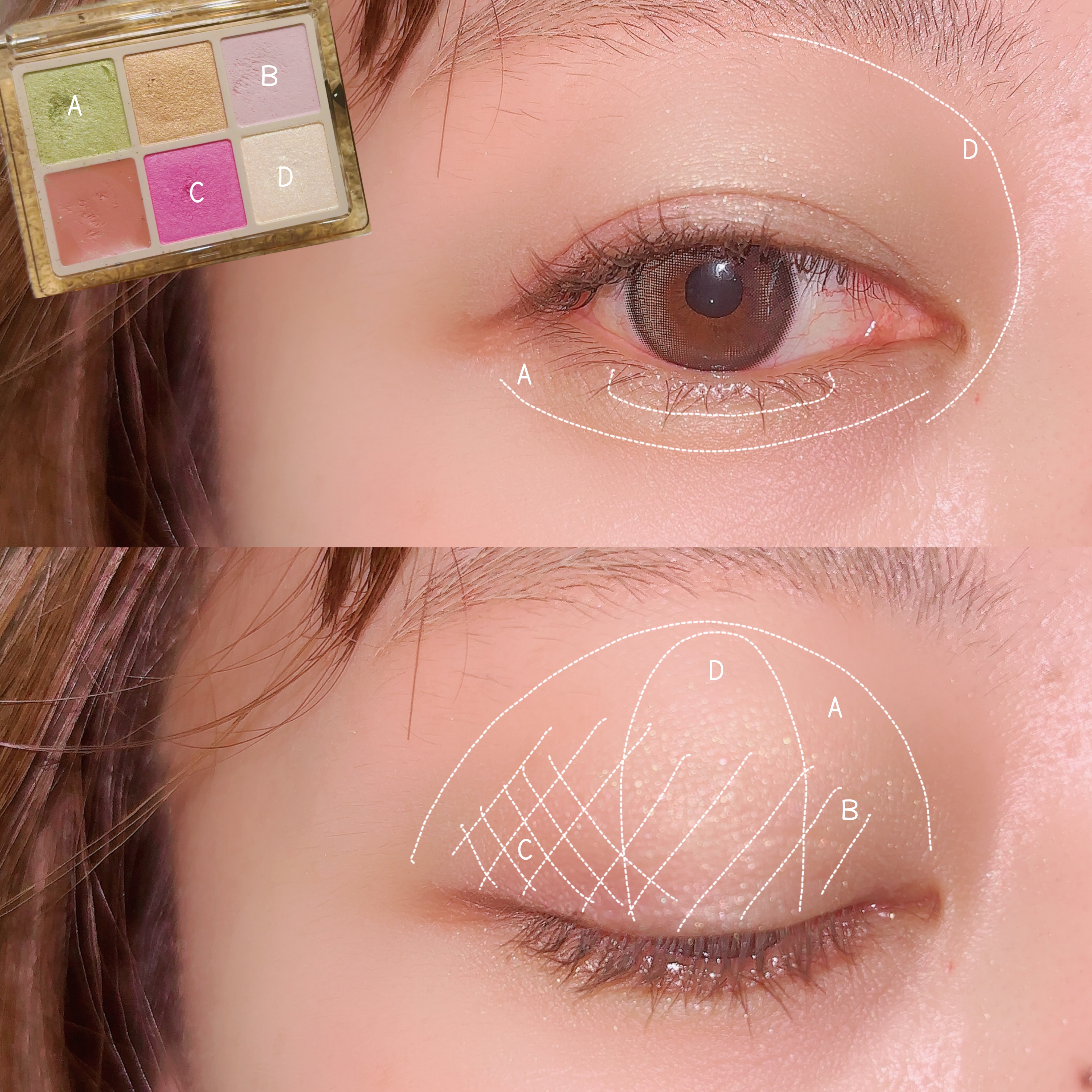 フーミー 時計回りパレット/WHOMEE/アイシャドウパレットを使ったクチコミ（3枚目）