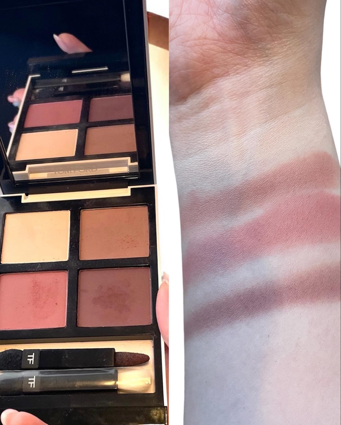 アイ カラー クォード 01R ローズ ティーズ/TOM FORD BEAUTY/アイシャドウパレットを使ったクチコミ（3枚目）