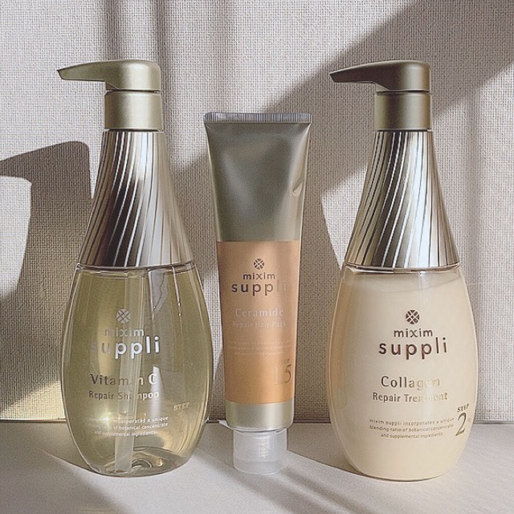 ビタミン リペアシャンプー／コラーゲン リペアヘアトリートメント/mixim suppli/市販シャンプーを使ったクチコミ（1枚目）