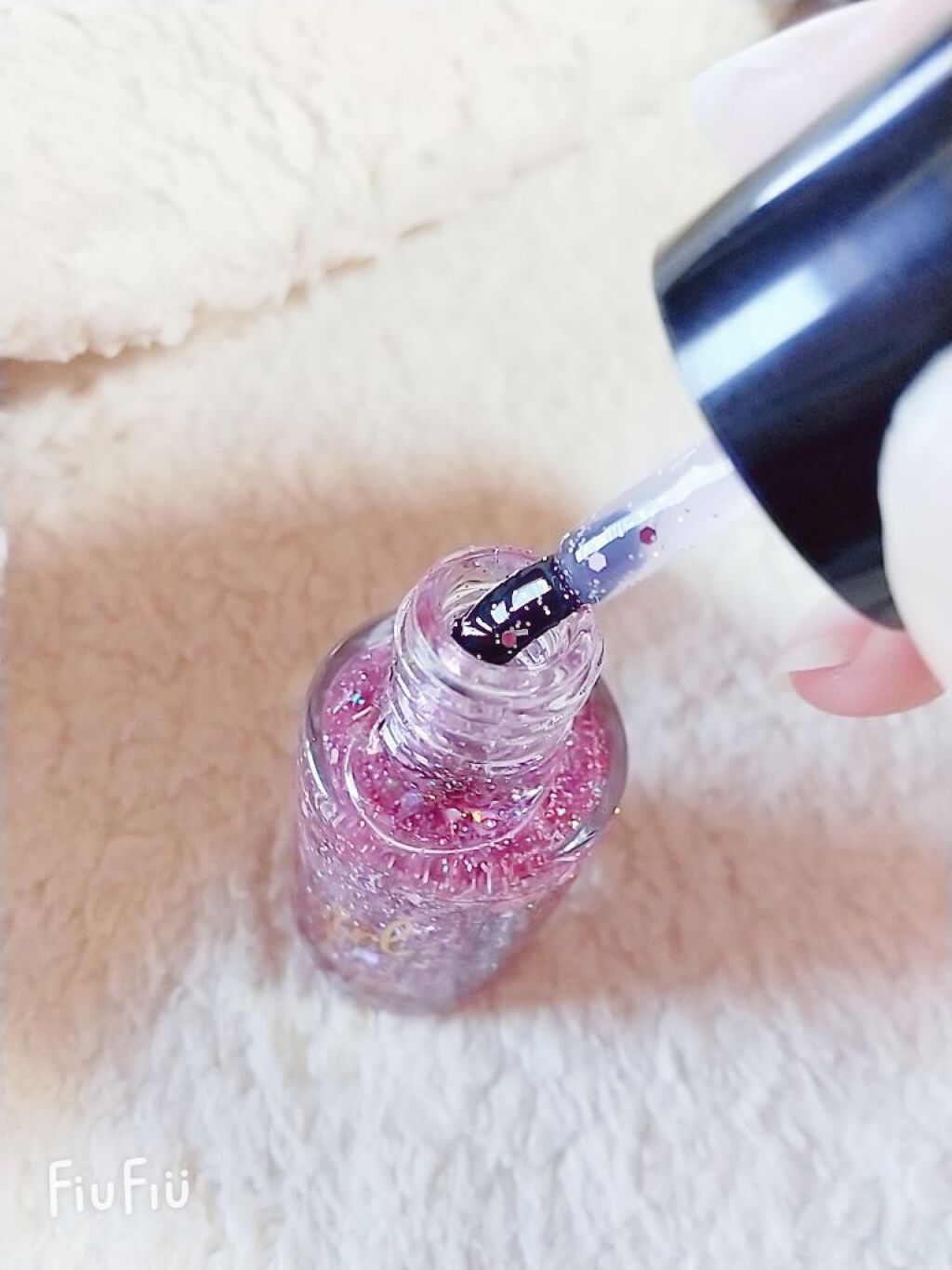 ITGグリッターネイル/DAISO/マニキュアを使ったクチコミ(3枚目)