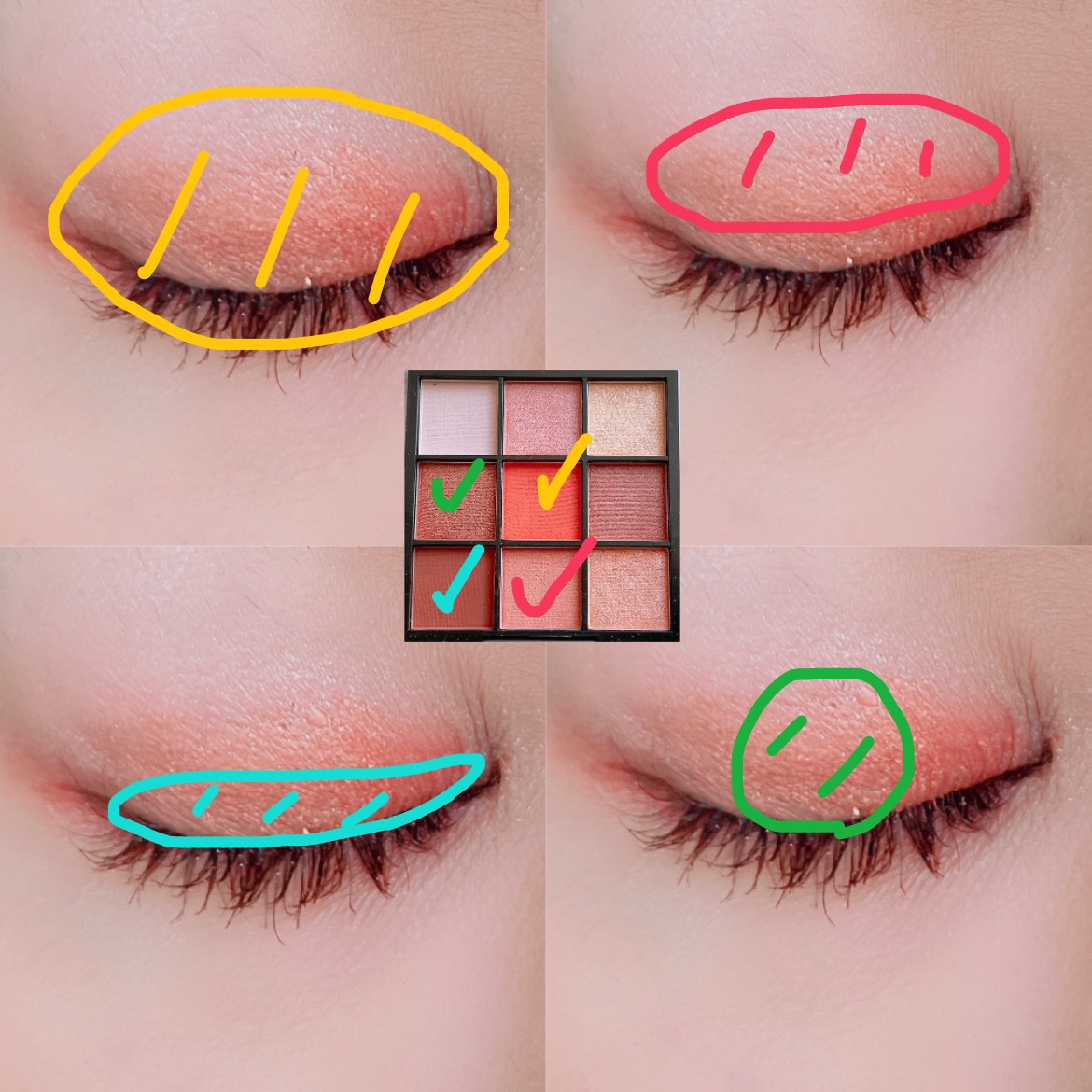 ブルーミングアイカラーパレット (TOKYO GIRLS COLLECTION) 001/U R GLAM/アイシャドウパレットを使ったクチコミ（2枚目）