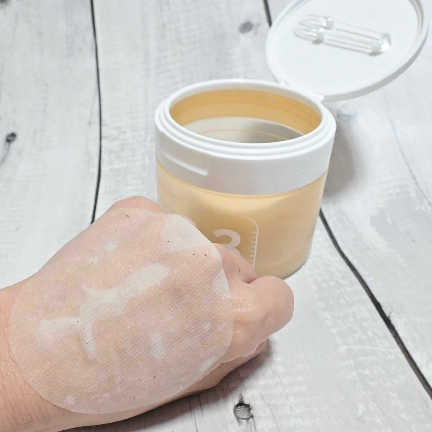 3番 うるツヤ発酵トナーパッド/numbuzin/トナーパッドを使ったクチコミ(4枚目)