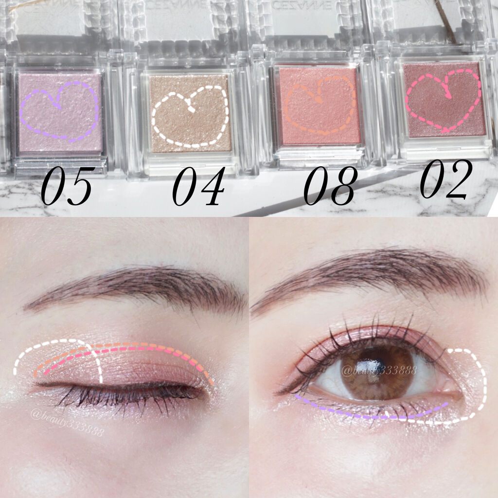 シングルカラーアイシャドウ/CEZANNE/単色アイシャドウを使ったクチコミ（3枚目）