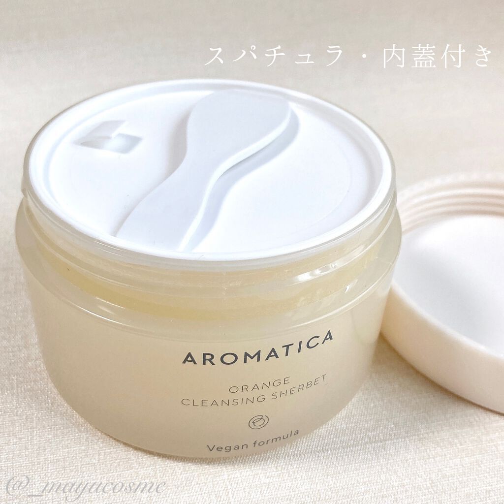 オレンジクレンジングシャーベット/AROMATICA/クレンジングバームを使ったクチコミ（2枚目）