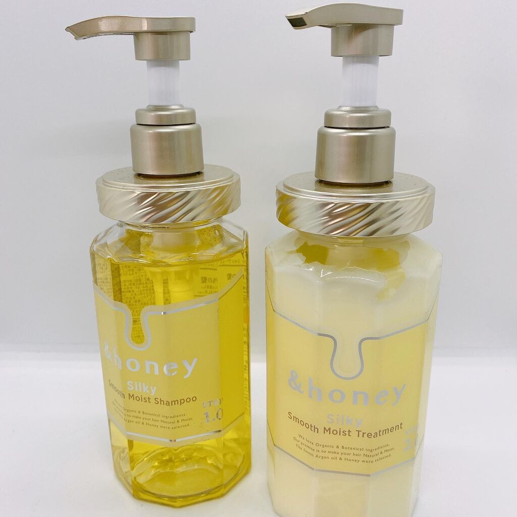 シルキー スムースモイスチャー シャンプー 1.0/ヘアトリートメント 2.0/&honey/市販シャンプーを使ったクチコミ(1枚目)
