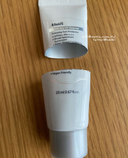 ソフトエアリーUVエッセンス/Klairs/日焼け止めローションを使ったクチコミ(1枚目)