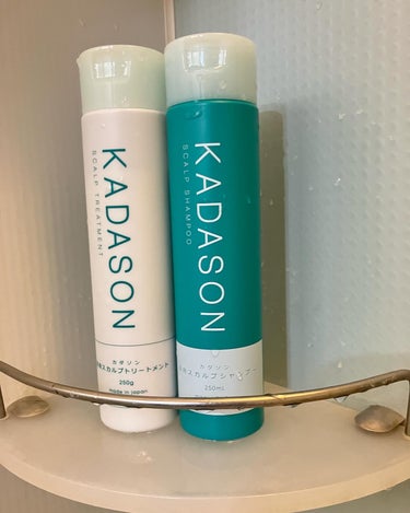 KADASON薬用スカルプシャンプー＆薬用スカルプトリートメントです。

医薬部外品
各250ml 2,622円定期コース

頭皮が弱くて瘡蓋がよくできる私はできるだけ洗浄力がマイルドで頭皮に優しいシャ