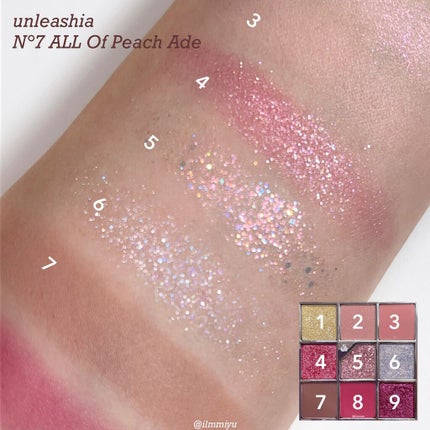 グリッターペディアアイパレット/unleashia/アイシャドウパレットを使ったクチコミ(5枚目)