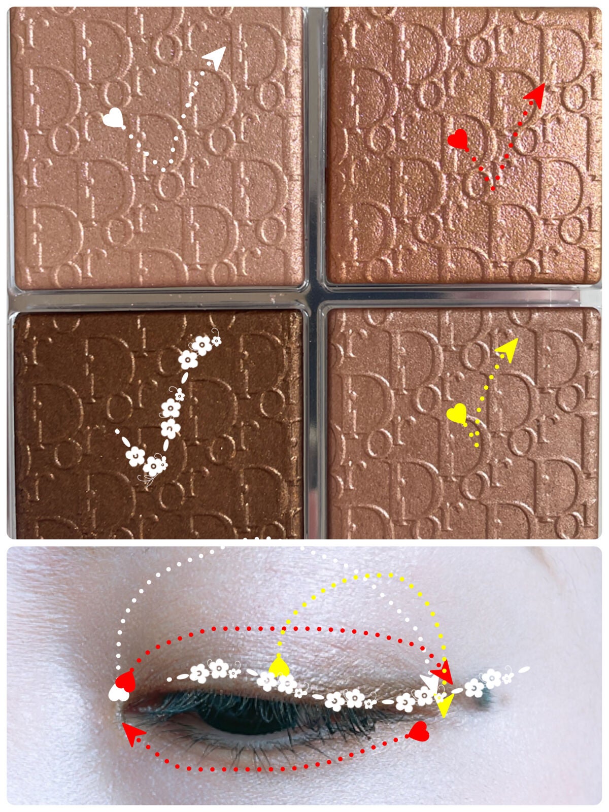 ディオール バックステージ フェイス グロウ パレット/Dior/ハイライトを使ったクチコミ(3枚目)