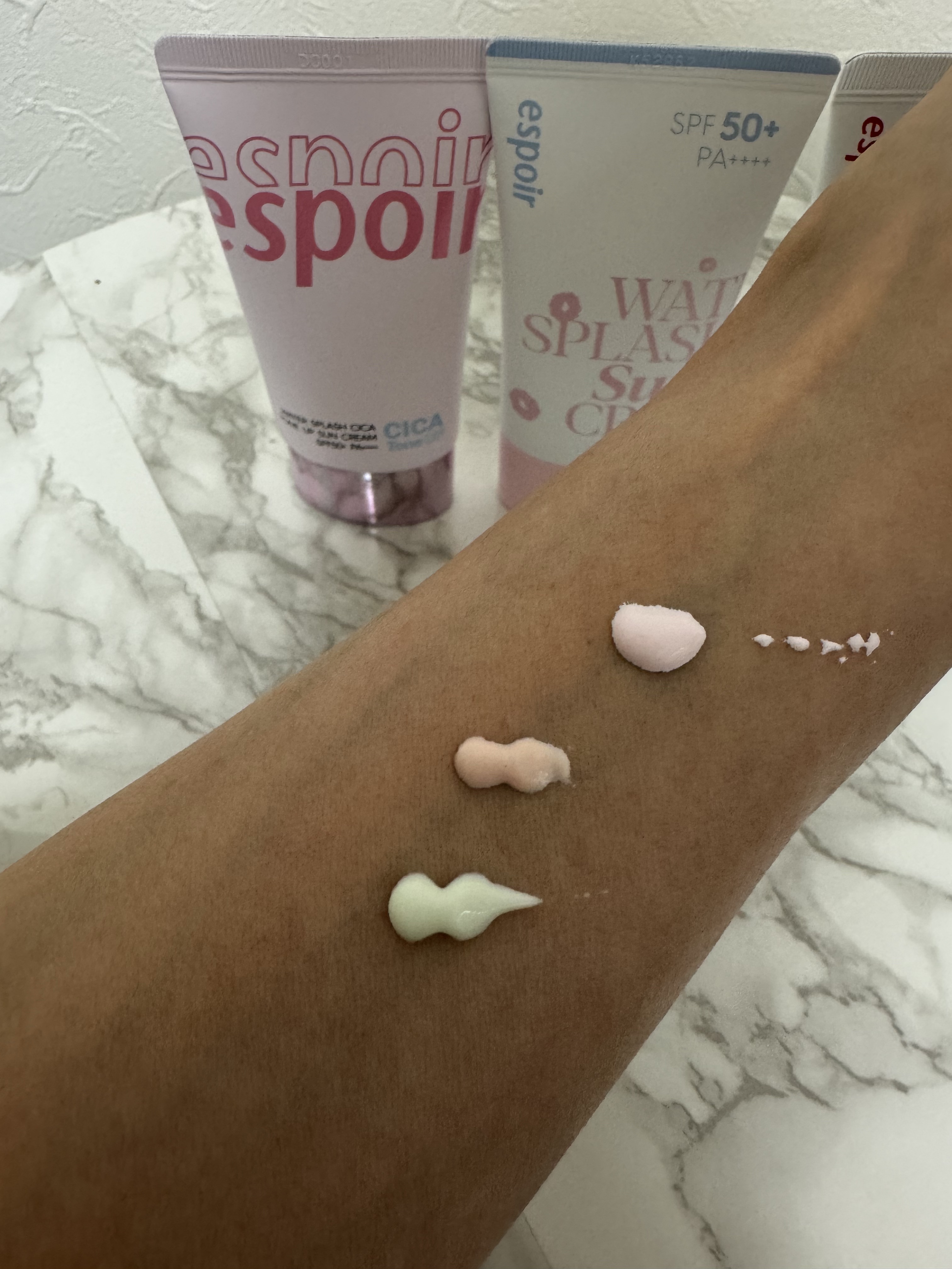 ウォータースプラッシュサンクリーム セラミド/espoir/日焼け止めクリームを使ったクチコミ（2枚目）