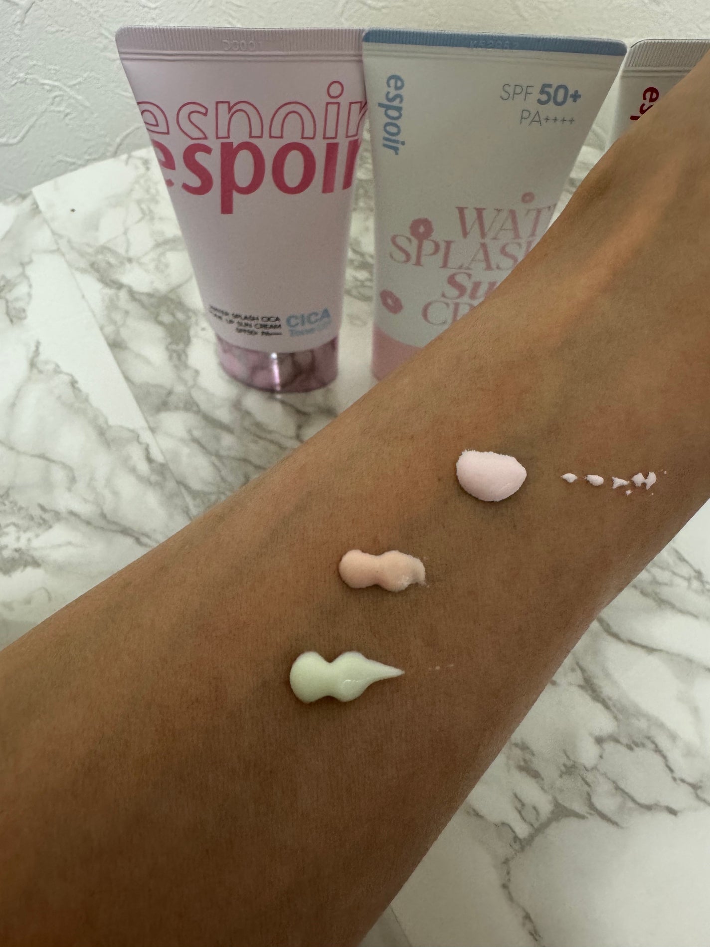 ウォータースプラッシュサンクリーム セラミド/espoir/日焼け止めクリームを使ったクチコミ(2枚目)