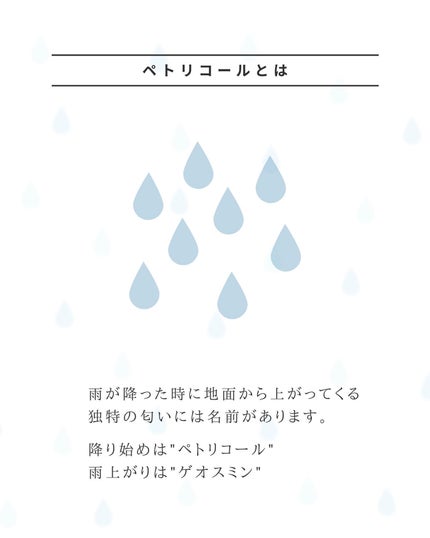 MR.FRAGRANCE on LIPS 「雨が降った時に地面から上がってくる独特の匂いに名前があるのをご..」(2枚目)
