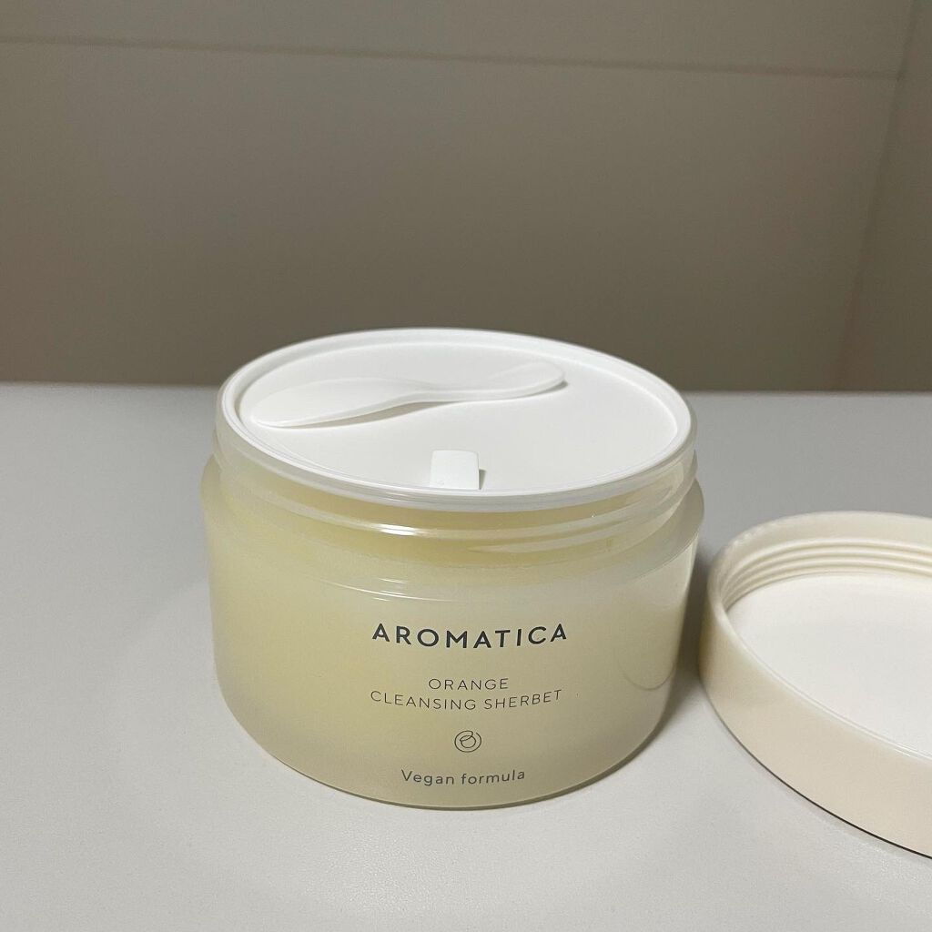 オレンジクレンジングシャーベット/AROMATICA/クレンジングバームを使ったクチコミ(2枚目)