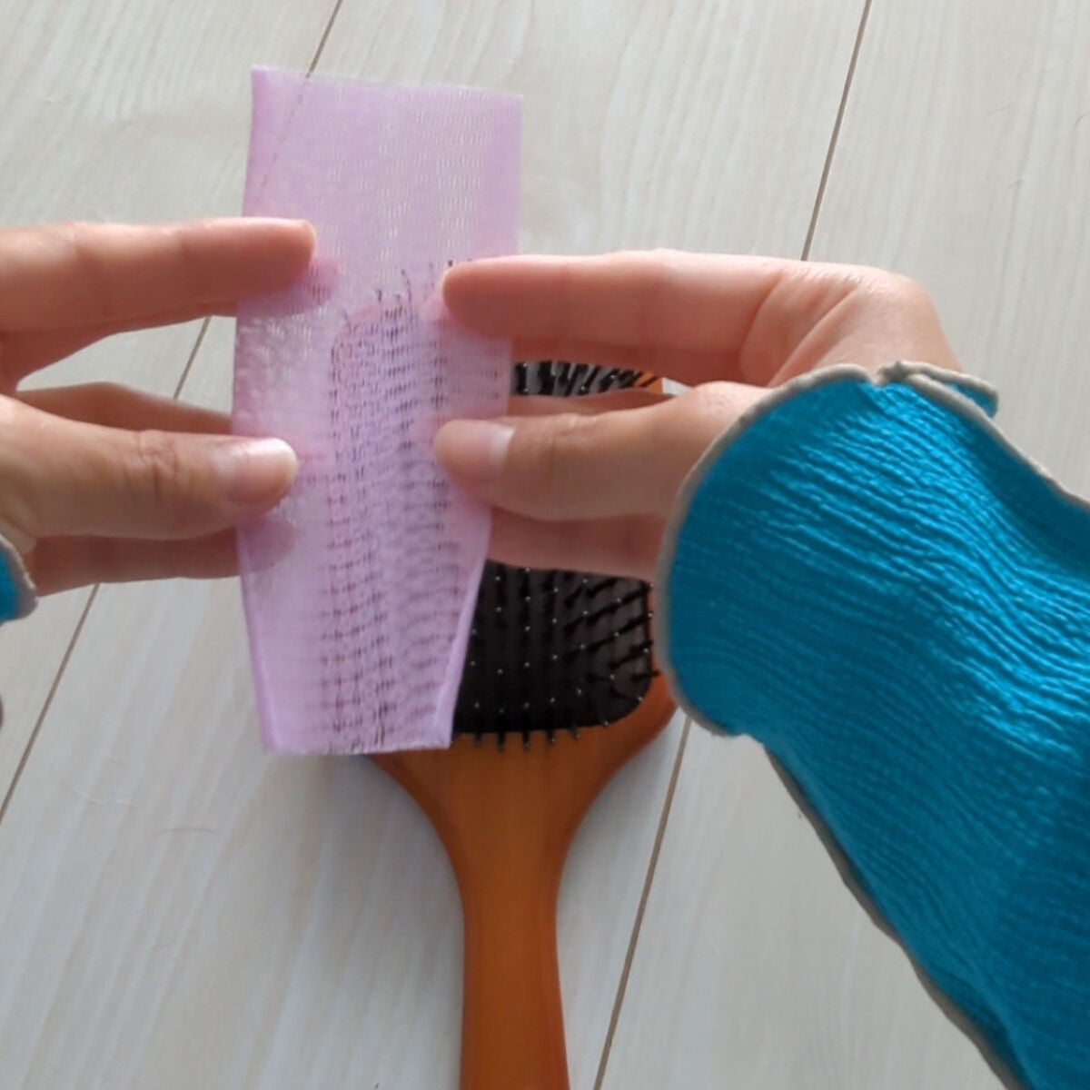 ブラシケアネット/DAISO/ヘアケアグッズを使ったクチコミ(3枚目)
