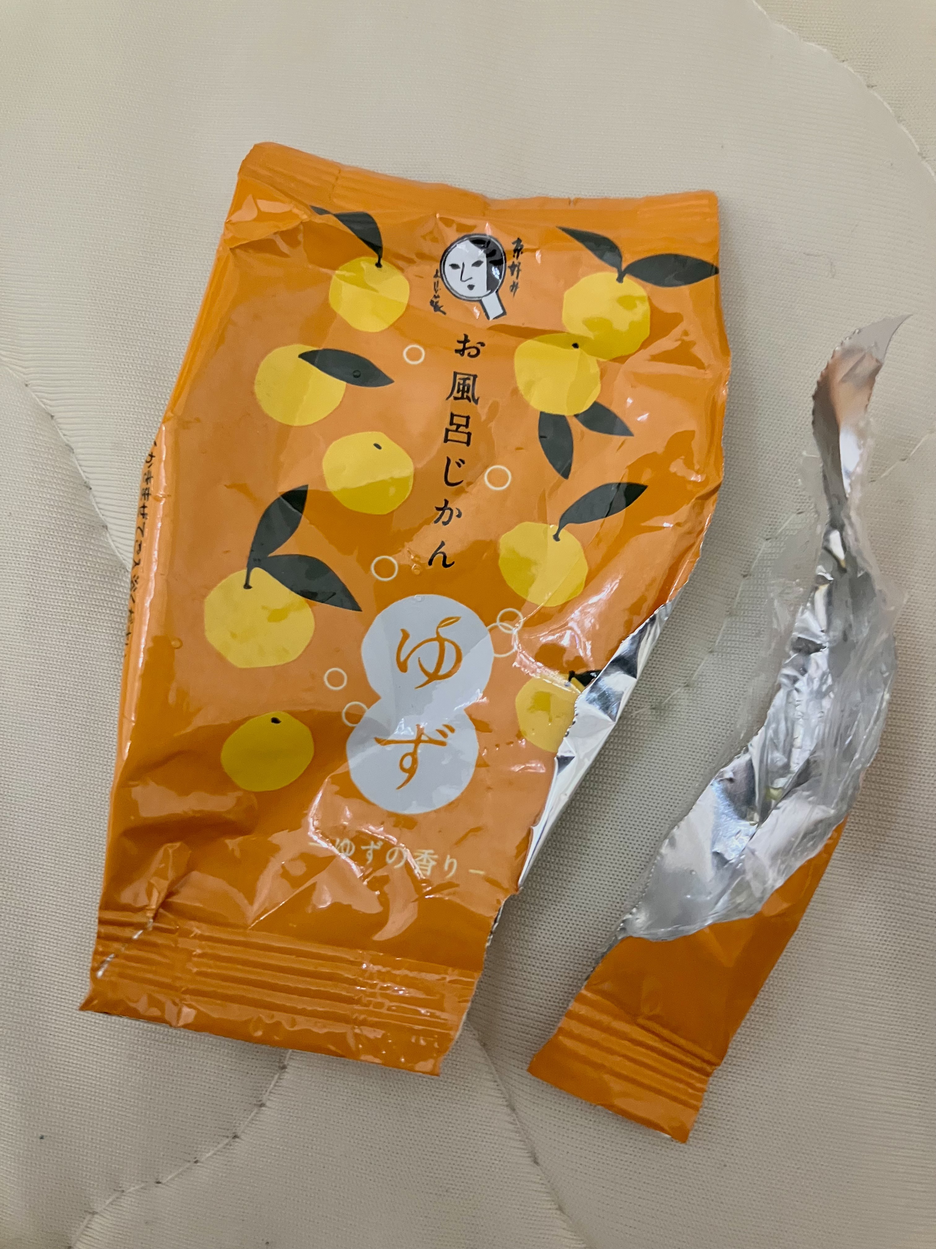★Asacoco★のクチコミ「よーじや　お風呂じかん ゆず

ゆずの香りの入浴剤です🛀

めちゃくちゃ良い香り⭕️
ゆずの香.....」（1枚目）