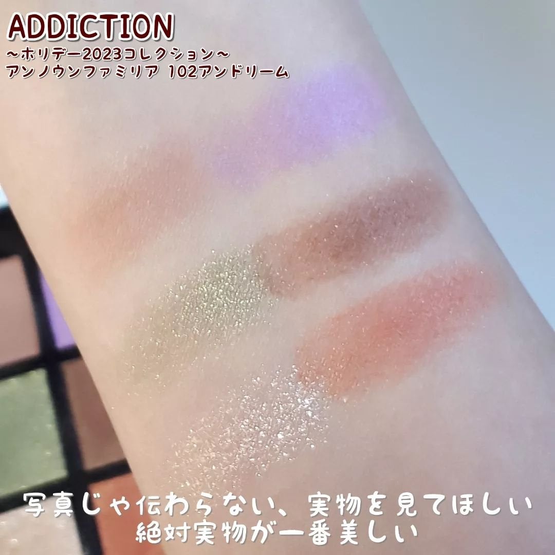 ホリデーアディクション アイシャドウパレット“アンノウンファミリア”/ADDICTION/アイシャドウパレットを使ったクチコミ(4枚目)
