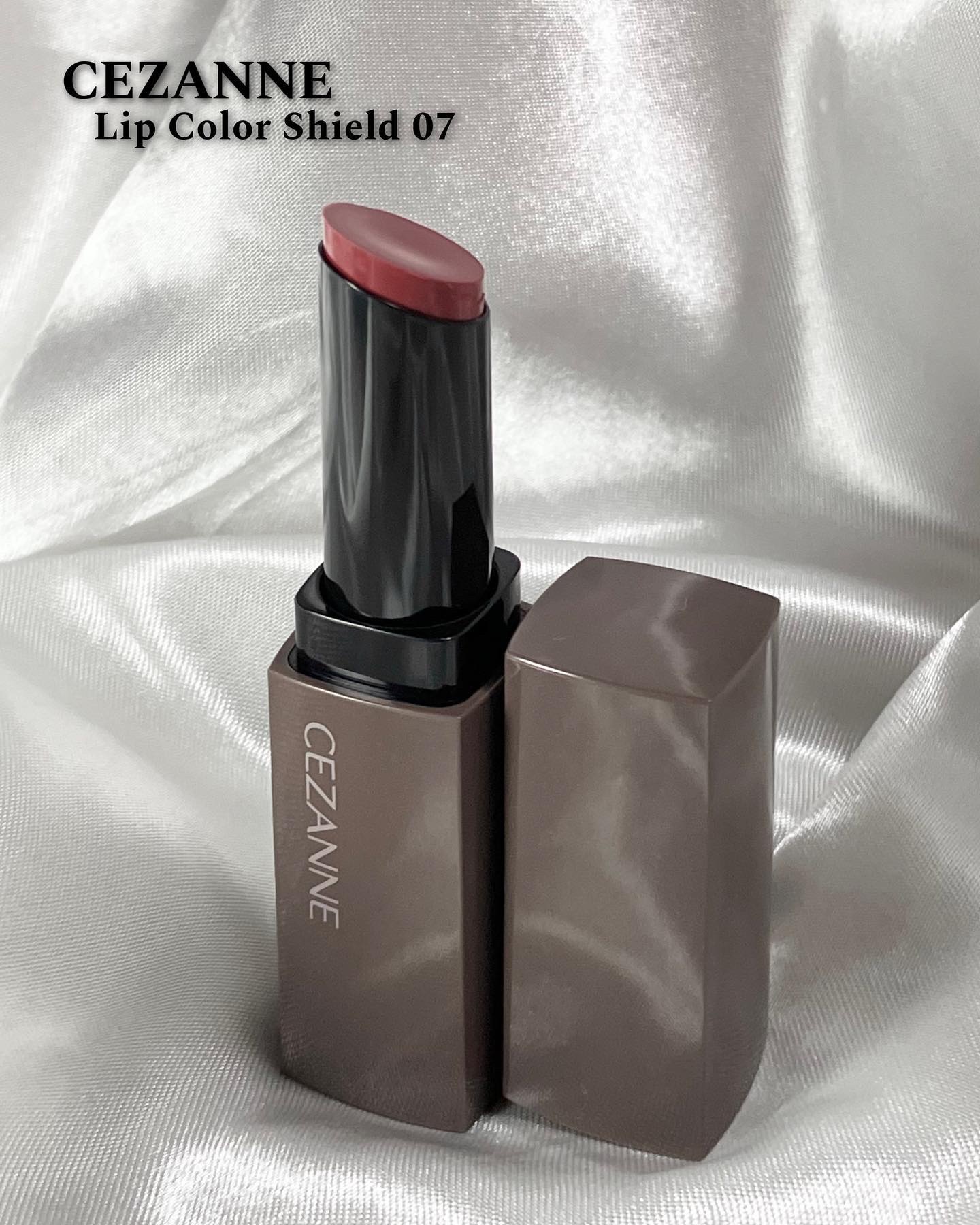 リップカラーシールド 07 スイートローズ/CEZANNE/口紅を使ったクチコミ（2枚目）