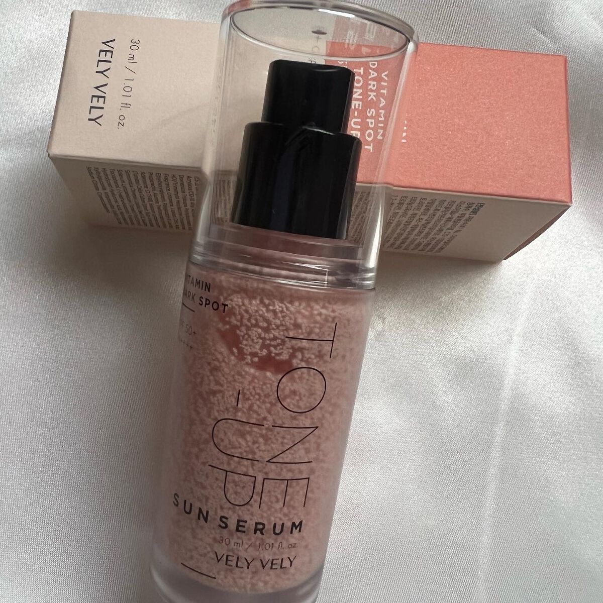 ビタミントーンアップサンセラム/VELY VELY/日焼け止めローションを使ったクチコミ(9枚目)
