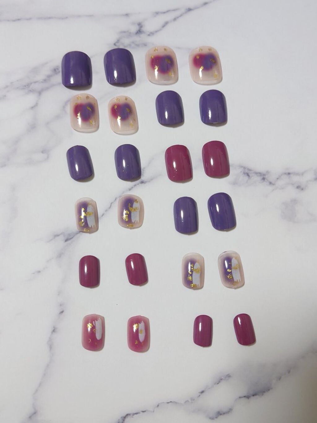 たかいらてふ on LIPS 「SHINE購入品ネイルチップ24ピースハートパターンテープ&爪..」(4枚目)