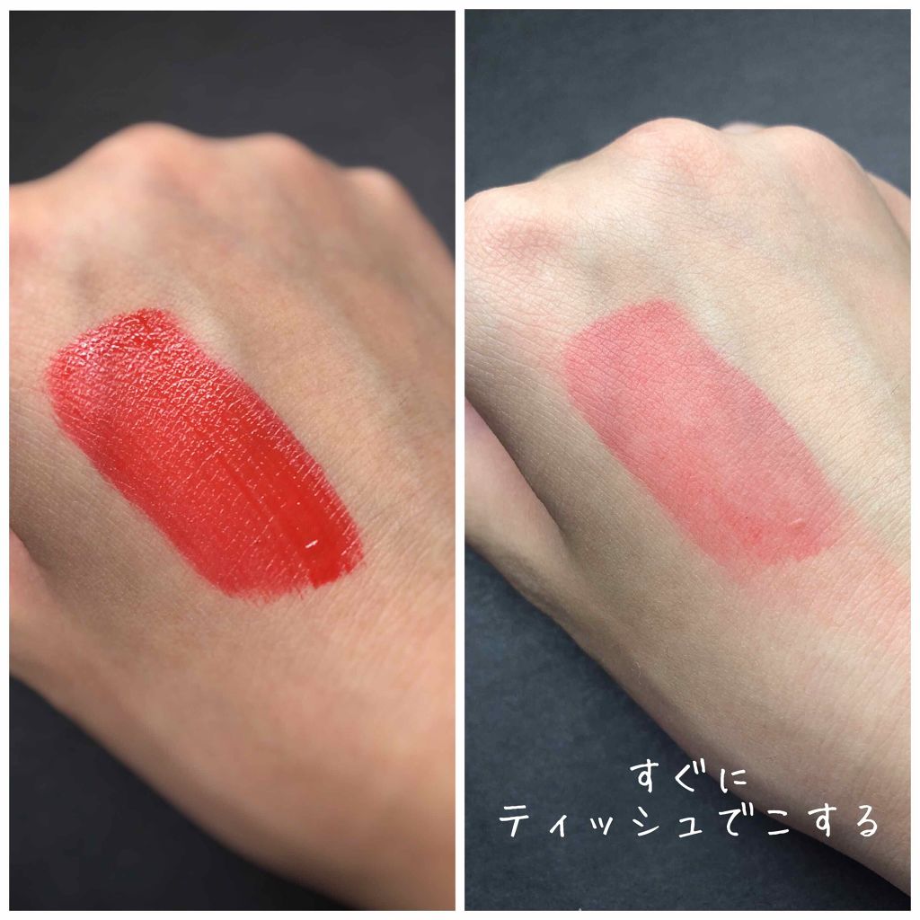 カカオフレンズ フードライアン&アピーチ ブロッサムティント/THE FACE SHOP/リップティントを使ったクチコミ（3枚目）