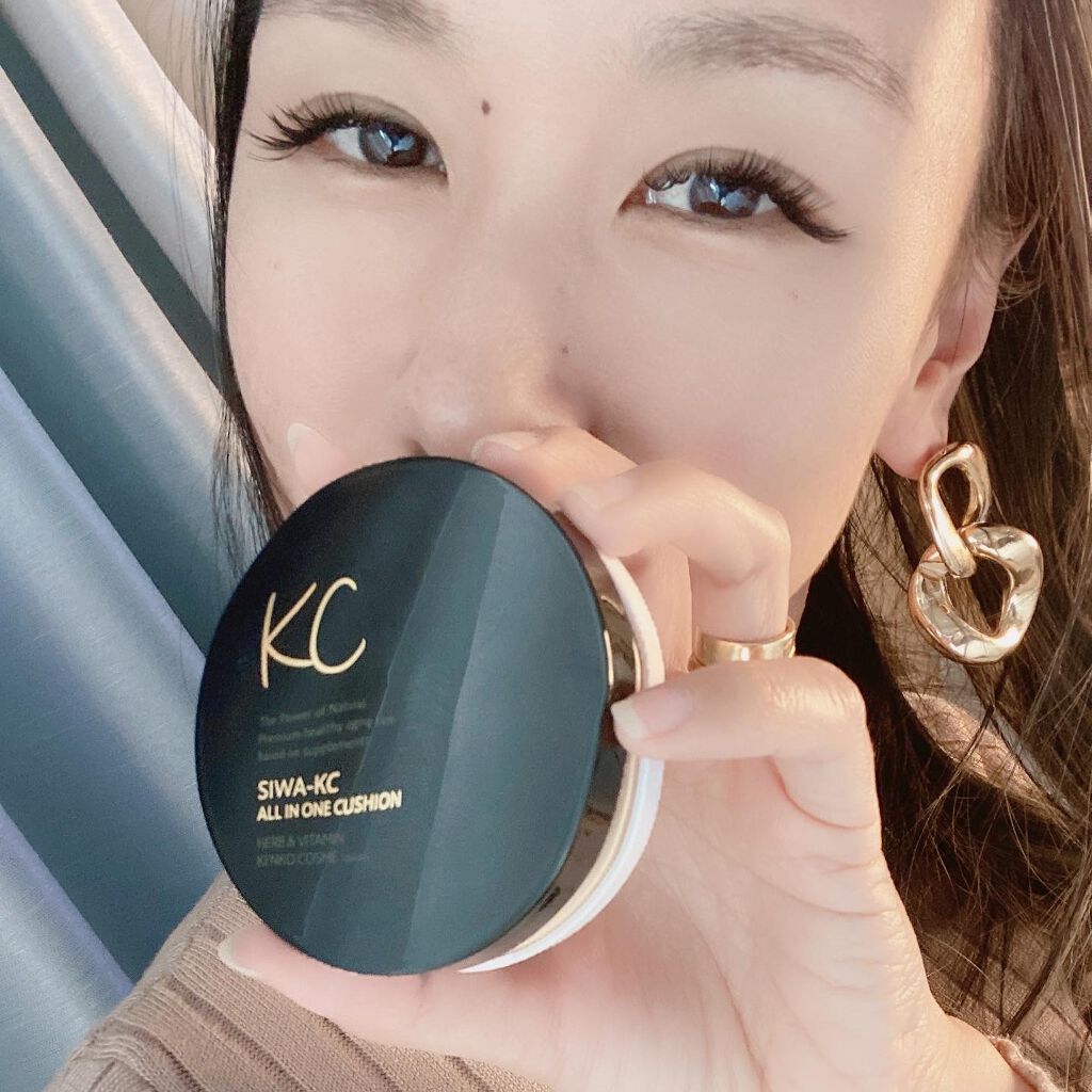 SIWA-KC オールインワンクッション ナチュラルベージュ/ハーブ健康本舗/クッションファンデーションを使ったクチコミ（3枚目）