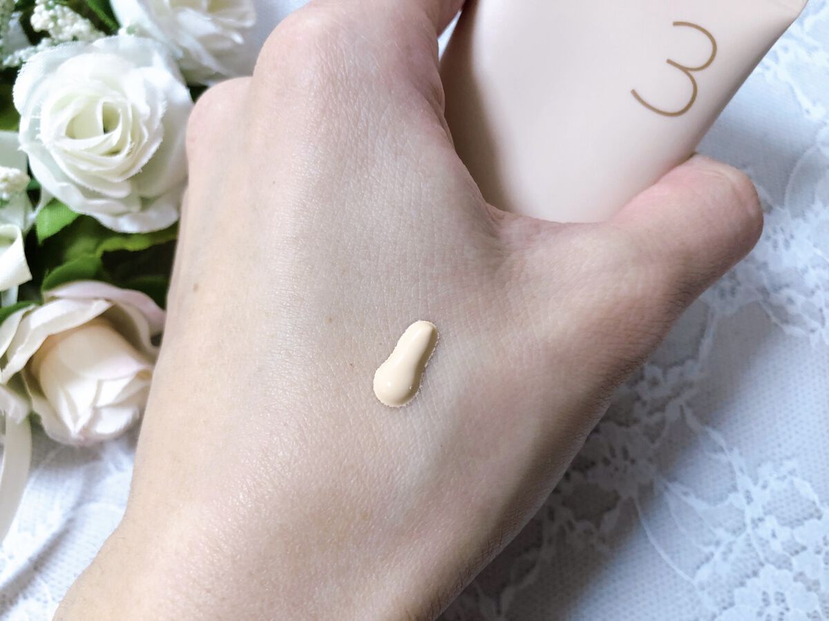 3番 ノーファンデ陶器肌トーンアップクリーム/numbuzin/化粧下地を使ったクチコミ（3枚目）