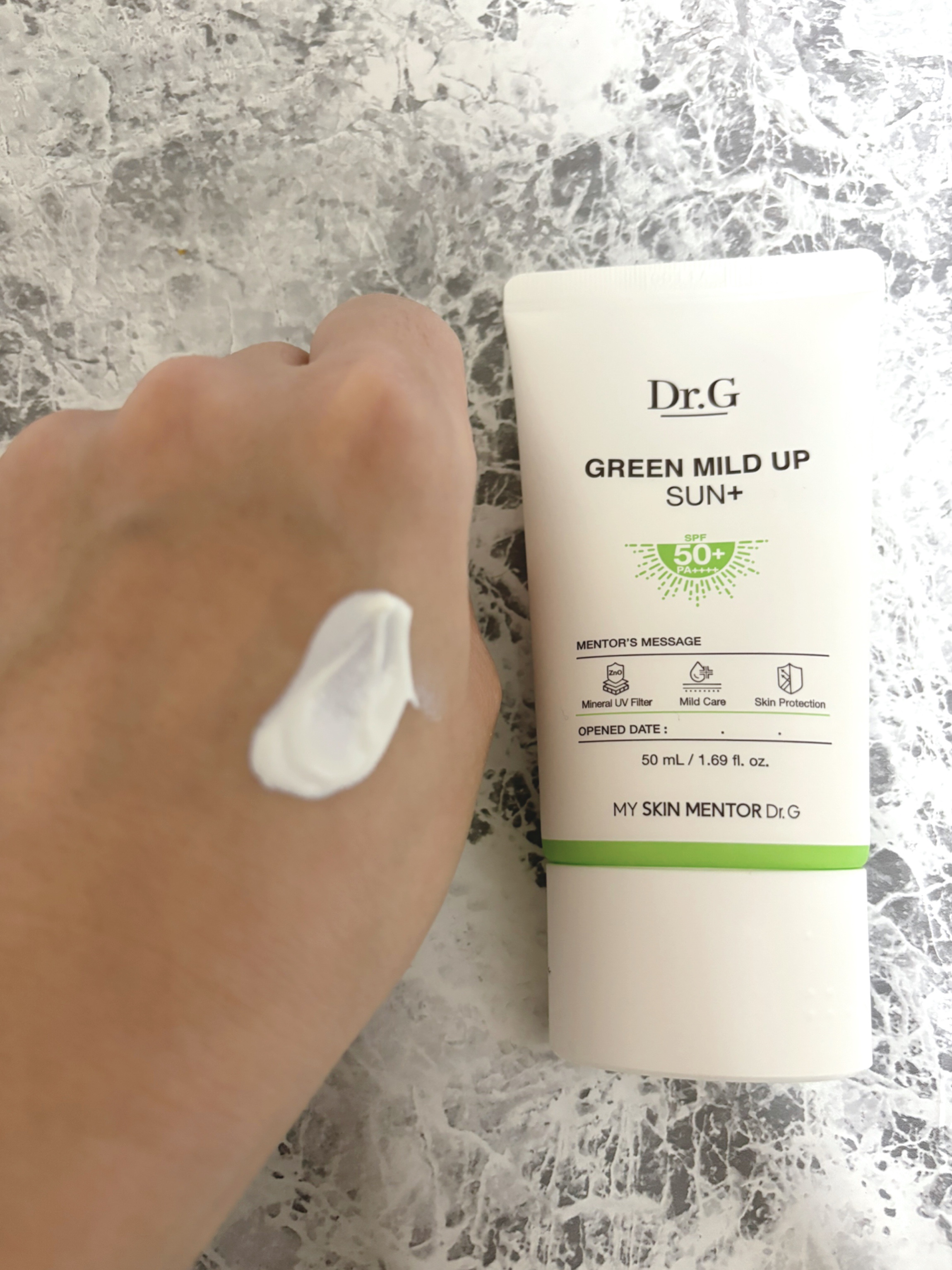 グリーンマイルドアップサンプラス/Dr.G/日焼け止めクリームを使ったクチコミ（3枚目）