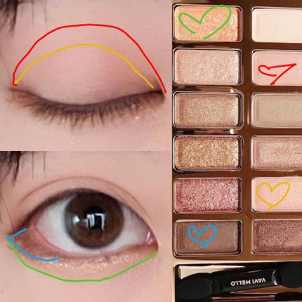 バレンタインボックス/VAVI MELLO/アイシャドウパレットを使ったクチコミ(2枚目)