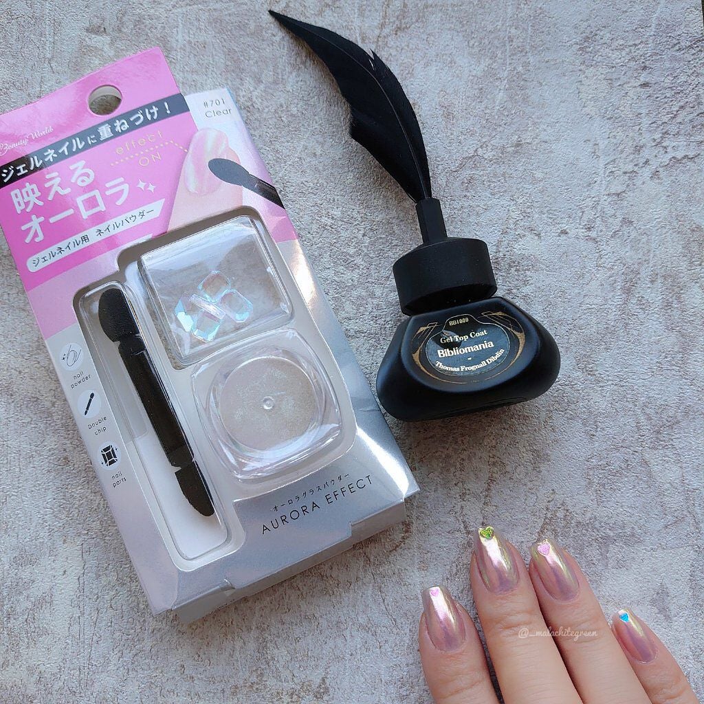 オーロラグラスパウダー/ビューティーワールド/ネイル用品を使ったクチコミ(3枚目)