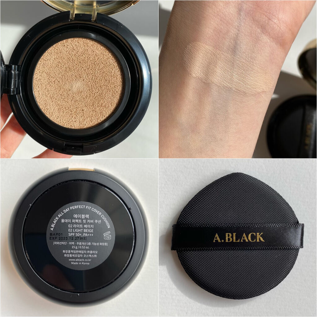 オールデイパーフェクトカバークッション/A.BLACK/クッションファンデーションを使ったクチコミ（2枚目）