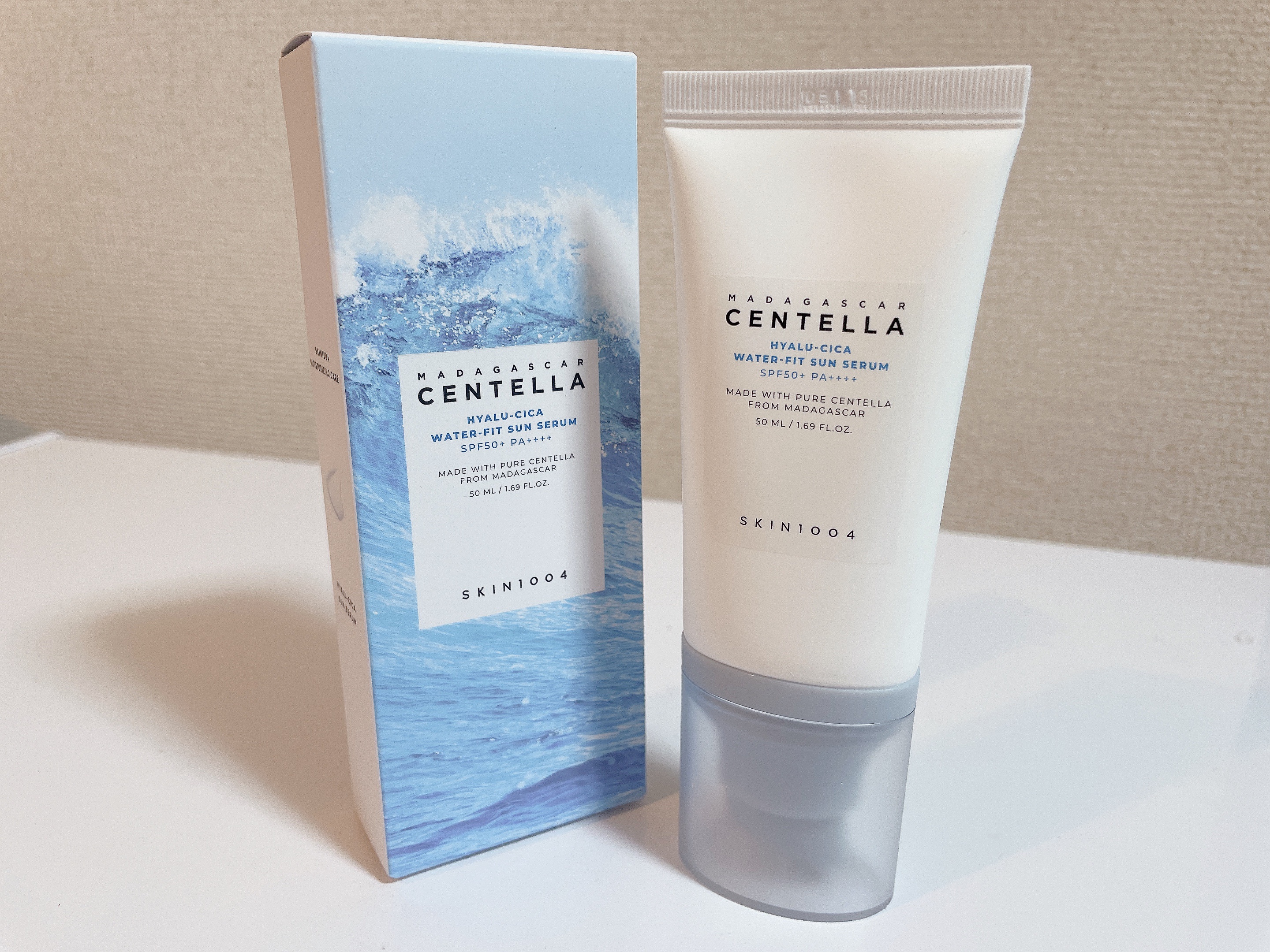 ヒアルーシカ ウォーターフィット サンセラム/SKIN1004/日焼け止めローションを使ったクチコミ（1枚目）