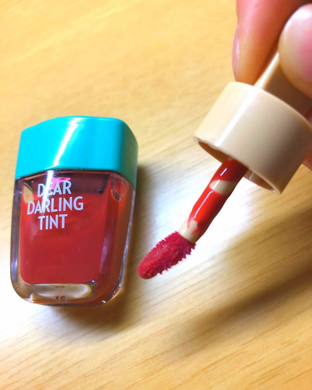 ディアダーリン ウォータージェルティント （アイスティント）/ETUDE/口紅を使ったクチコミ（2枚目）