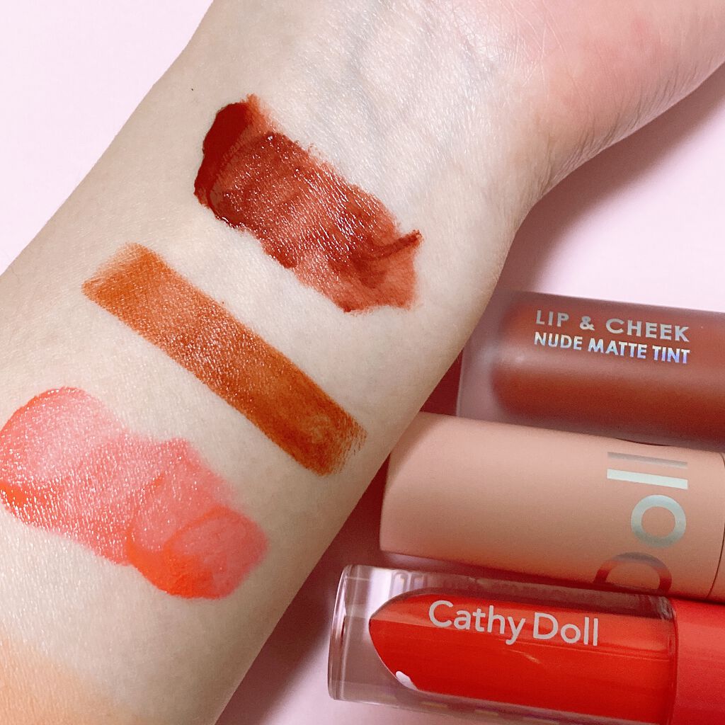 ヌードマットリップスティック/CathyDoll/口紅を使ったクチコミ(3枚目)