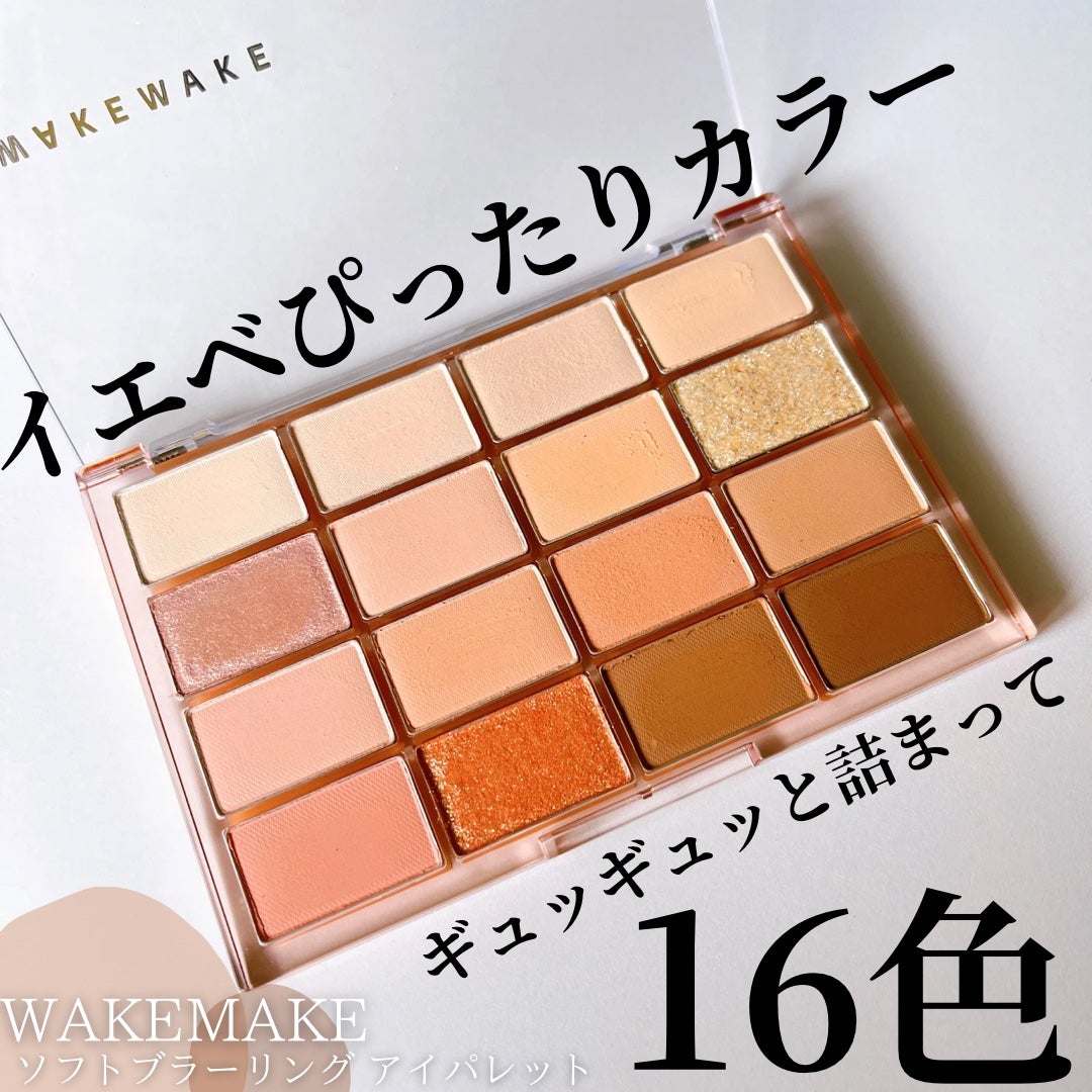 ソフトブラーリングアイパレット/wakemake/アイシャドウパレットを使ったクチコミ(1枚目)
