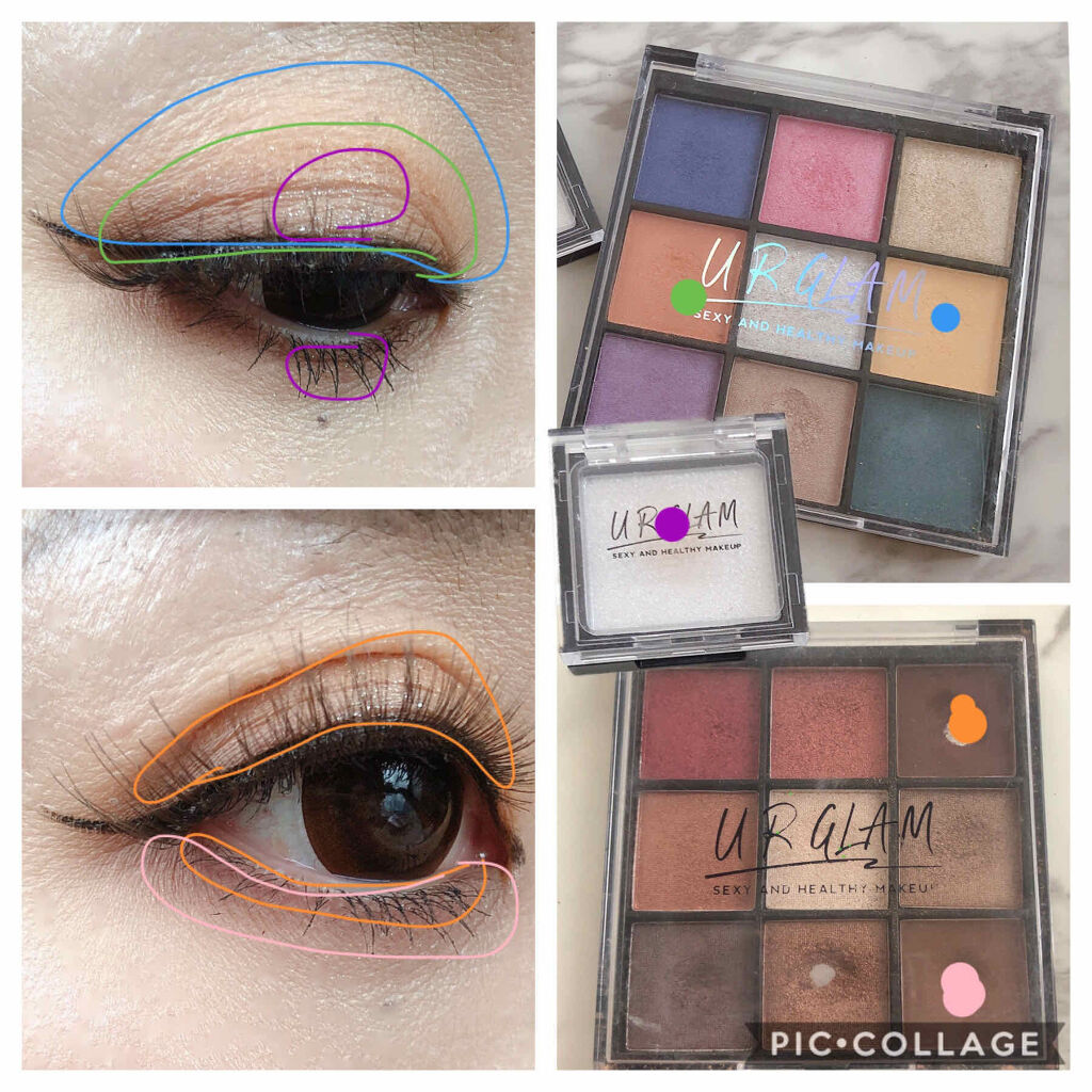 UR GLAM　BLOOMING EYE COLOR PALETTE/U R GLAM/アイシャドウパレットを使ったクチコミ（3枚目）