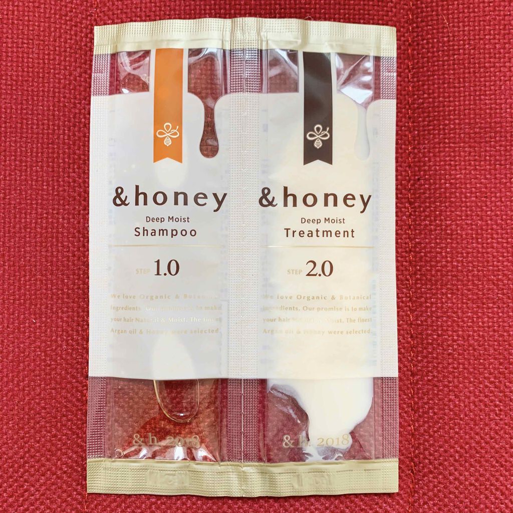 ディープモイスト シャンプー1.0／ヘアトリートメント2.0/&honey/市販シャンプーを使ったクチコミ（1枚目）