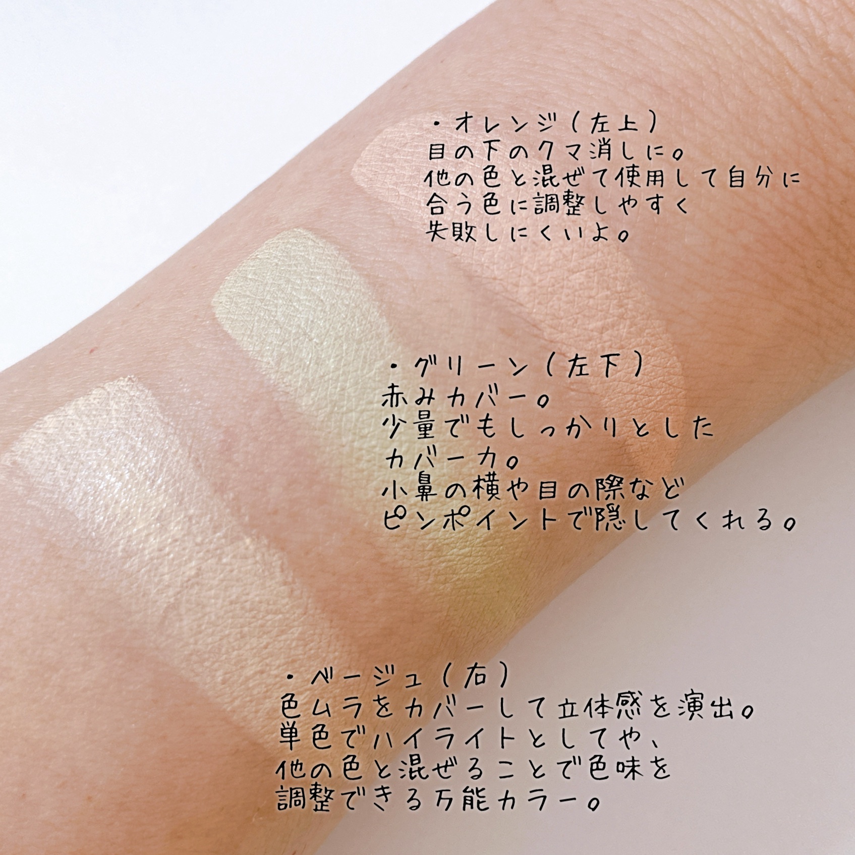 シークレットコンシーラーパレット 01 カバーグリーン/MilleFée/パレットコンシーラーを使ったクチコミ（3枚目）