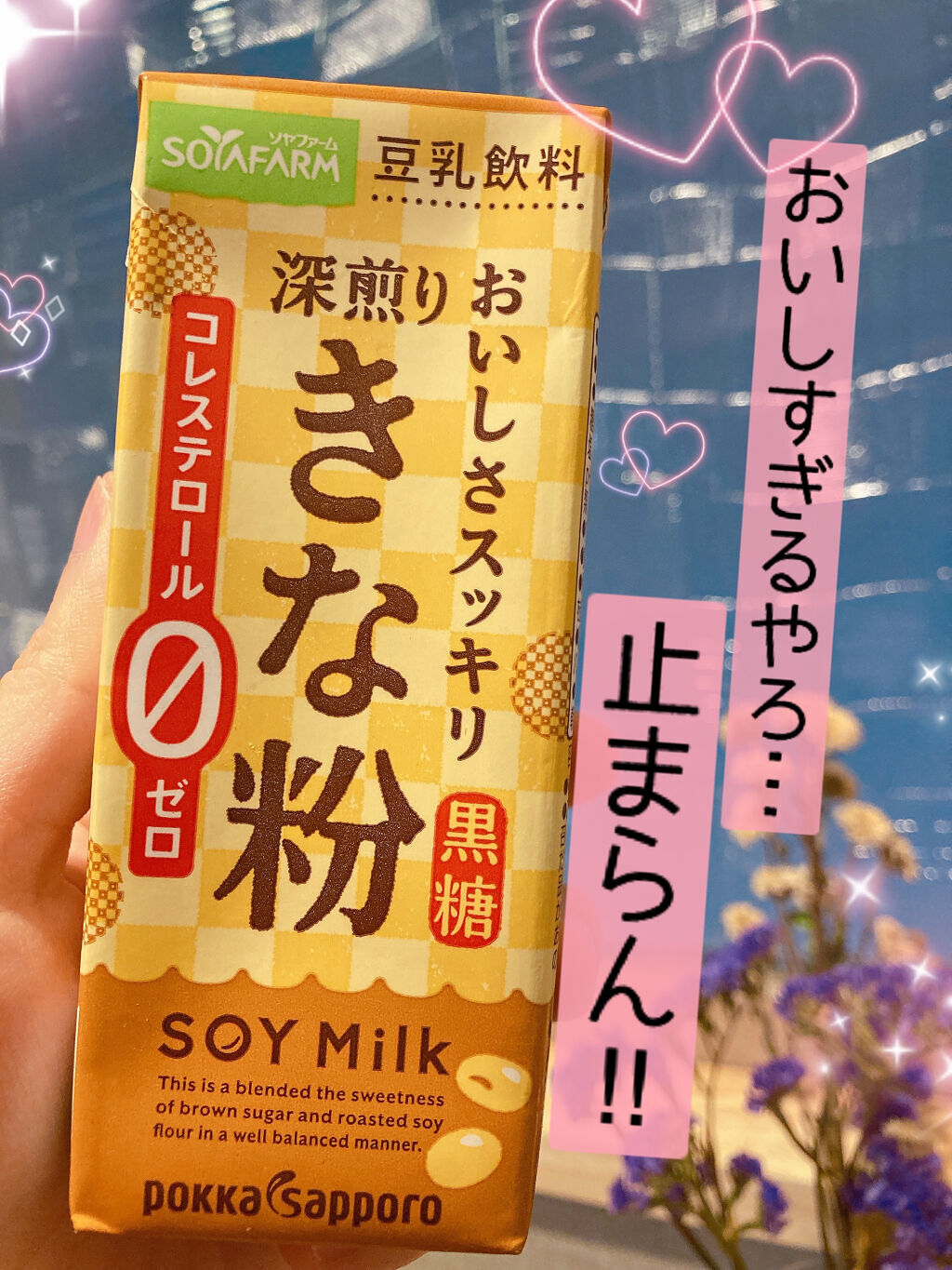 おいしさスッキリ　きな粉　コレステロールゼロ/ソヤファーム/豆乳飲料を使ったクチコミ（1枚目）