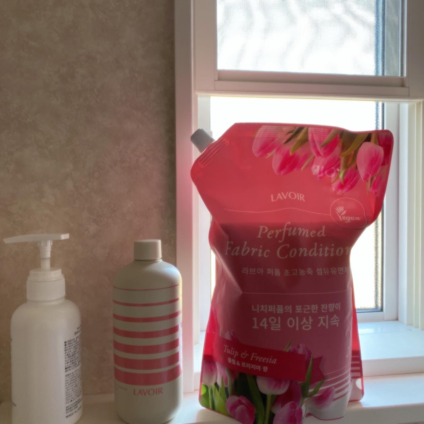 パフュームヴィーガン柔軟剤 チューリップ＆フリージア/LAVOIR/柔軟剤を使ったクチコミ（3枚目）
