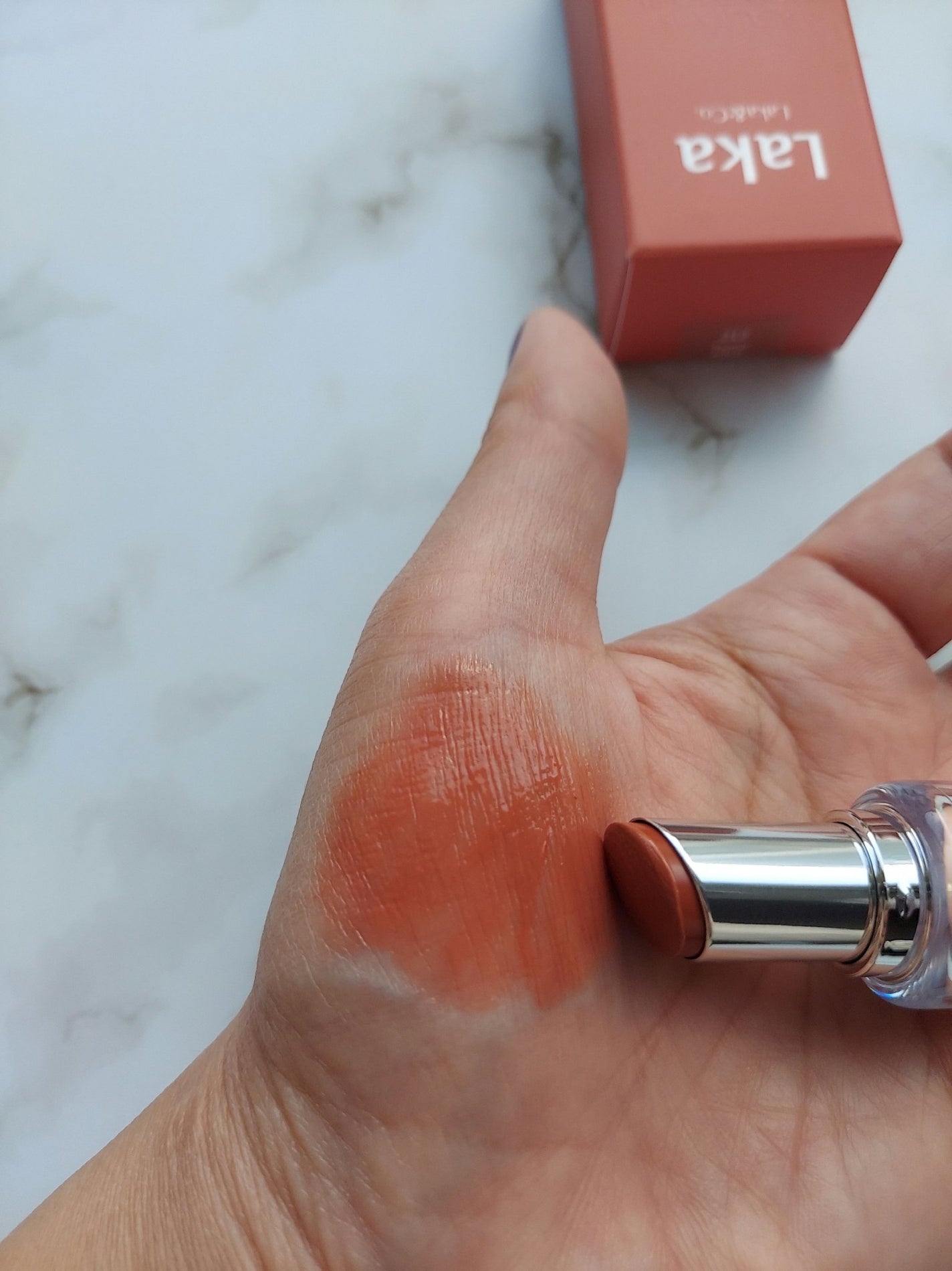 ボンディンググロウリップスティック/Laka/口紅を使ったクチコミ(7枚目)