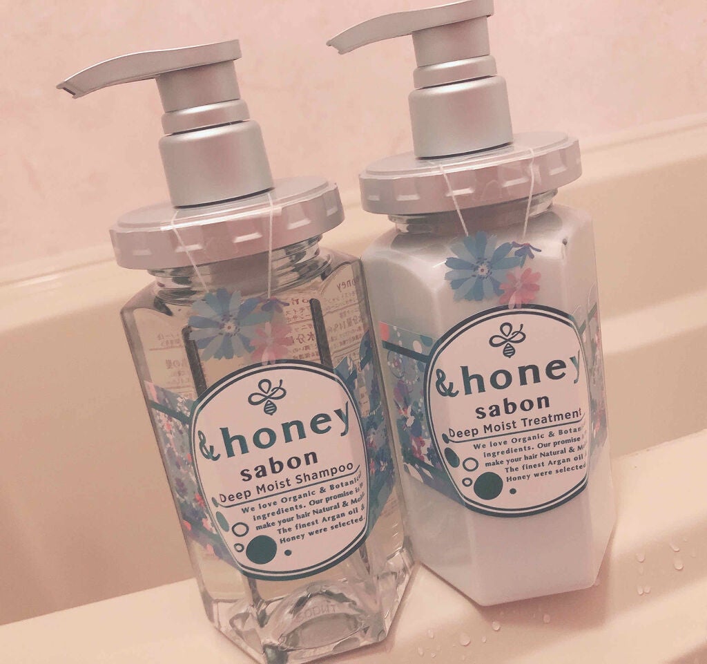 ディープモイスト 限定エメラルドグリーンサボン シャンプー&ヘアトリートメントペアセット/&honey/シャンプー・コンディショナーを使ったクチコミ(2枚目)