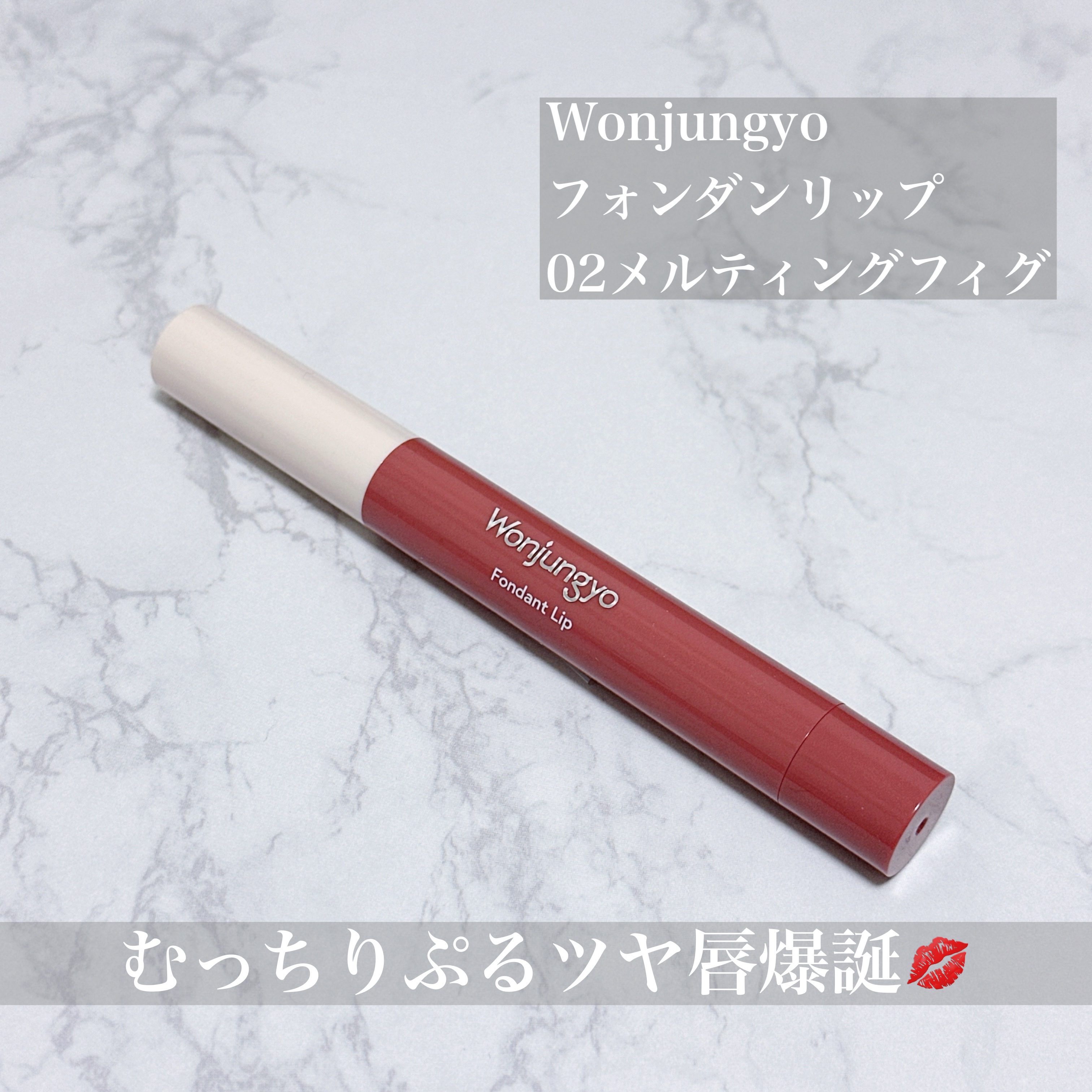 ウォンジョンヨ フォンダンリップ 02 メルティングフィグ/Wonjungyo/口紅を使ったクチコミ（1枚目）