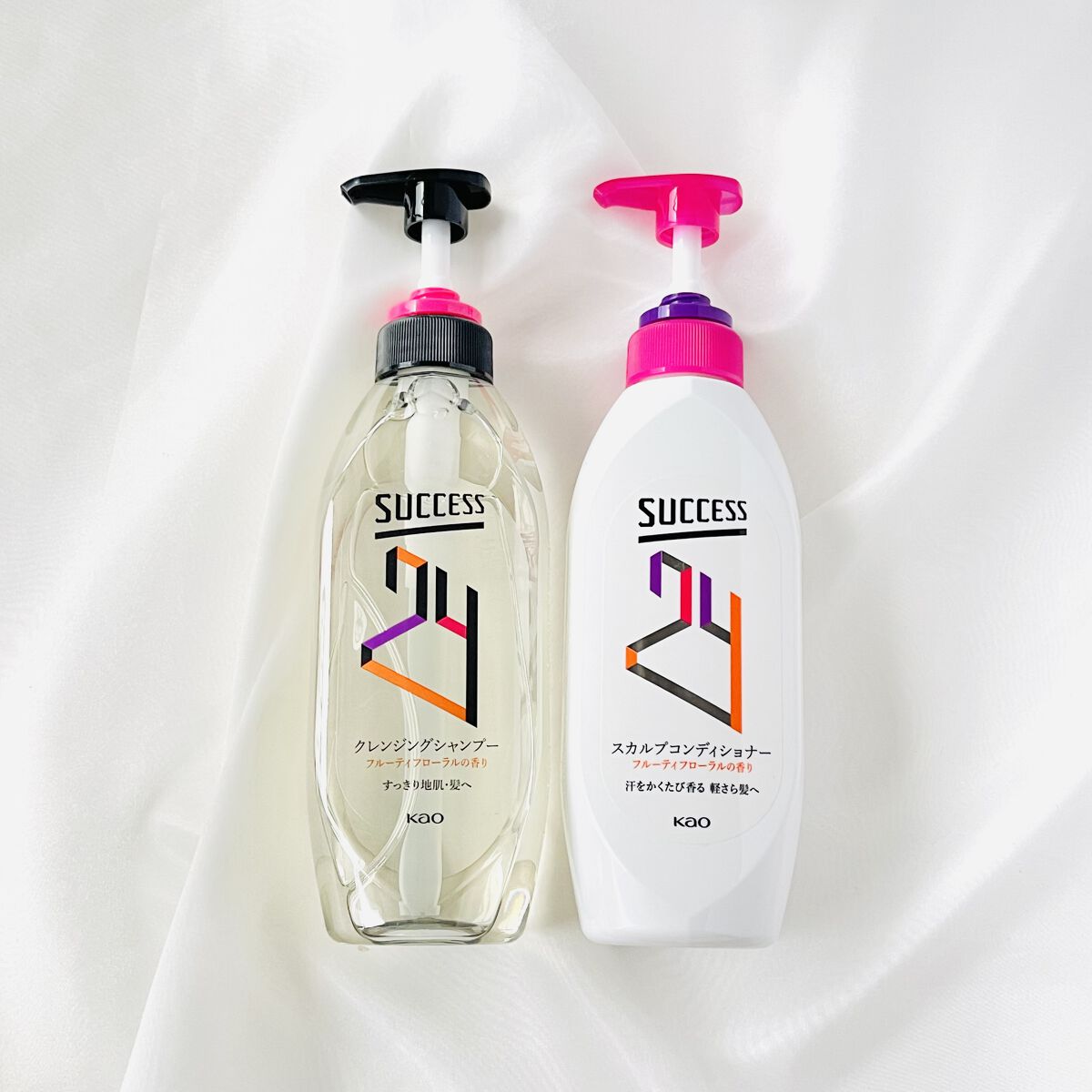 サクセス24 クレンジングシャンプー／スカルプコンディショナー フルーティフローラルの香り/サクセス/市販シャンプーを使ったクチコミ（1枚目）