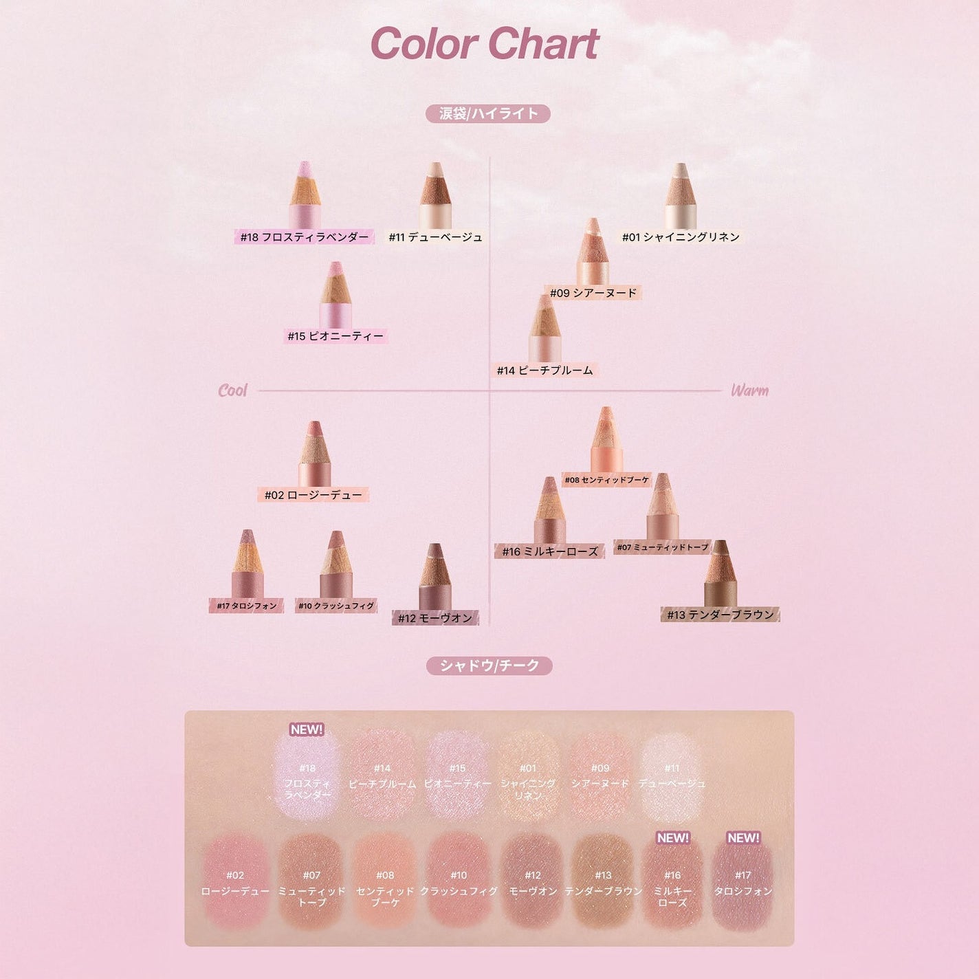 too cool for school公式アカウント on LIPS 「_01シャイニングリネン02ロージーデュー07ミューティッドト..」(2枚目)