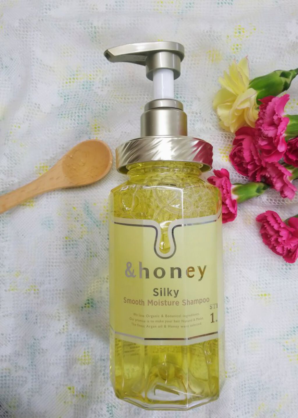 シルキー　スムースモイスチャー　シャンプー　1.0/ヘアトリートメント　2.0/&honey/市販シャンプーを使ったクチコミ（2枚目）