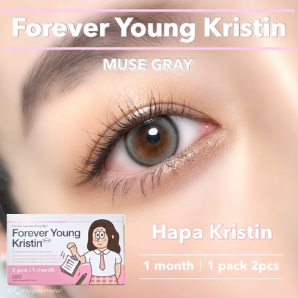 フォーエバーヤングクリスティン/Hapa kristin/1ヶ月(1MONTH)カラコンを使ったクチコミ(1枚目)