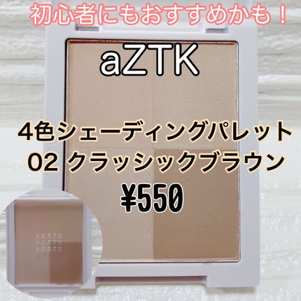 4色シェーディングパレット/aZTK/シェーディングを使ったクチコミ(1枚目)