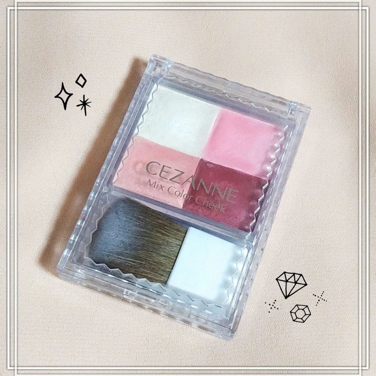 ミックスカラーチーク/CEZANNE/パウダーチークを使ったクチコミ（1枚目）